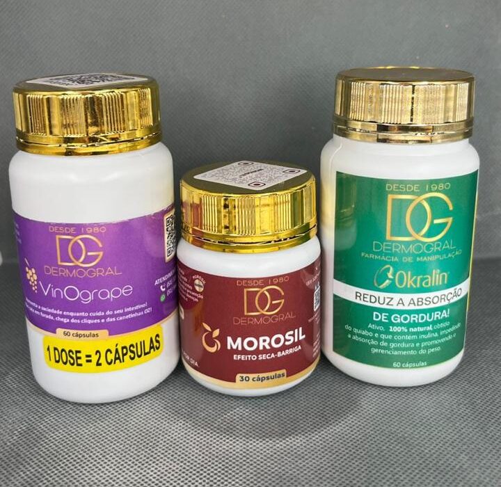 TRIO DA ALEGRIA: Okralin™, Morosil™ e Vinogrape™ TRIO DA ALEGRIA: Okralin™, Morosil™ e Vinogrape™